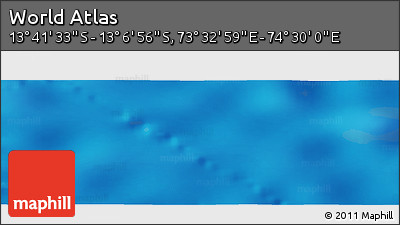 Physical Panoramic Map of the Area around 13° 24' 15" S, 74° 1' 30" E