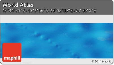 Physical Panoramic Map of the Area around 13° 24' 15" S, 74° 1' 30" E