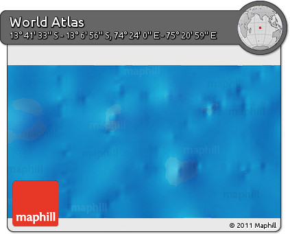 Physical 3D Map of the Area around 13° 24' 15" S, 74° 52' 30" E