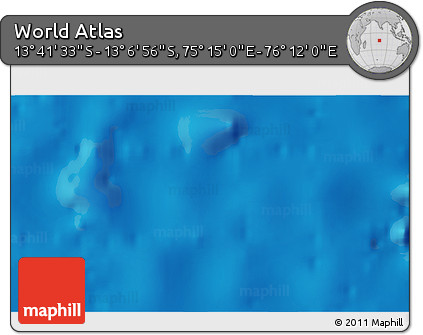 Physical 3D Map of the Area around 13° 24' 15" S, 75° 43' 29" E