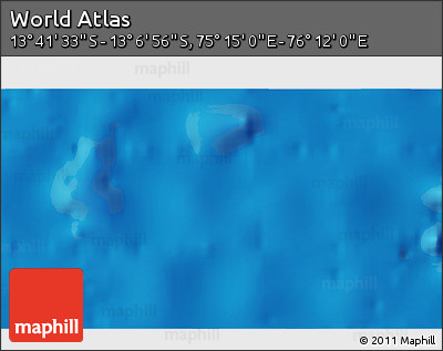 Physical 3D Map of the Area around 13° 24' 15" S, 75° 43' 29" E