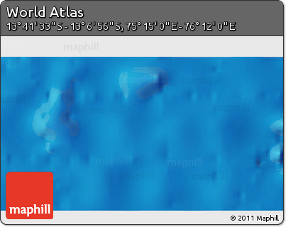 Physical 3D Map of the Area around 13° 24' 15" S, 75° 43' 29" E