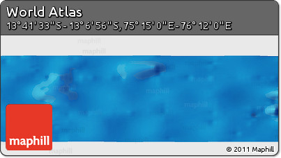 Shaded Relief Panoramic Map of the Area around 13° 24' 15" S, 75° 43' 29" E
