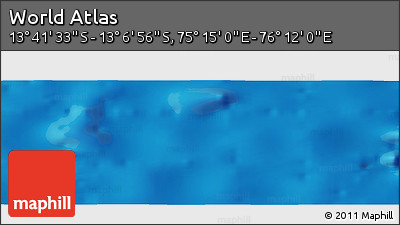 Shaded Relief Panoramic Map of the Area around 13° 24' 15" S, 75° 43' 29" E