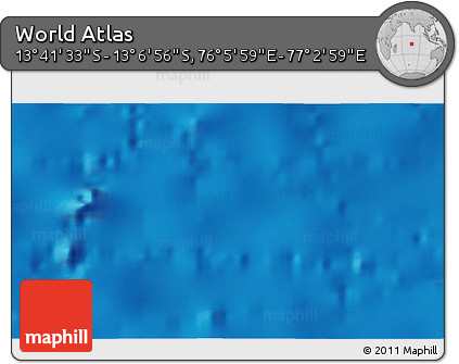 Physical 3D Map of the Area around 13° 24' 15" S, 76° 34' 29" E
