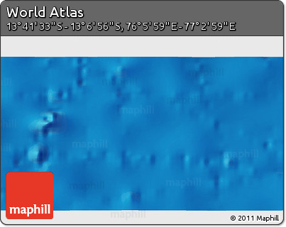 Physical 3D Map of the Area around 13° 24' 15" S, 76° 34' 29" E
