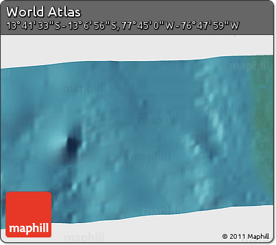 Satellite 3D Map of the Area around 13° 24' 15" S, 77° 16' 30" W