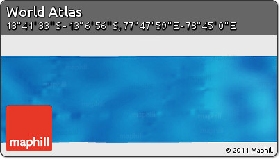 Physical Panoramic Map of the Area around 13° 24' 15" S, 78° 16' 30" E