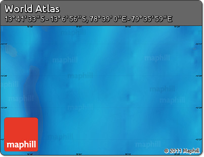 Physical Map of the Area around 13° 24' 15" S, 79° 7' 30" E
