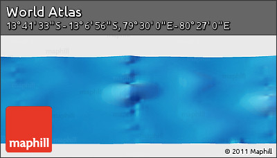 Physical Panoramic Map of the Area around 13° 24' 15" S, 79° 58' 29" E