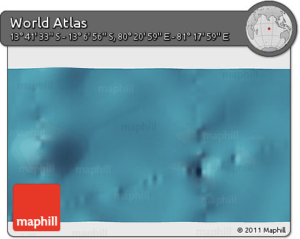 Satellite 3D Map of the Area around 13° 24' 15" S, 80° 49' 29" E
