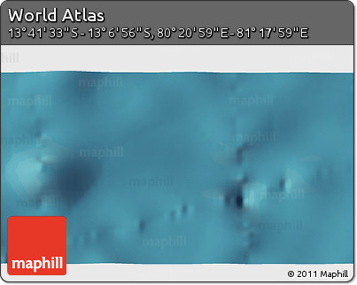 Satellite 3D Map of the Area around 13° 24' 15" S, 80° 49' 29" E