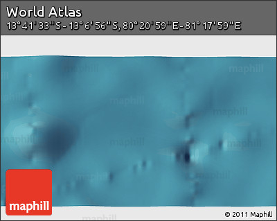 Satellite 3D Map of the Area around 13° 24' 15" S, 80° 49' 29" E