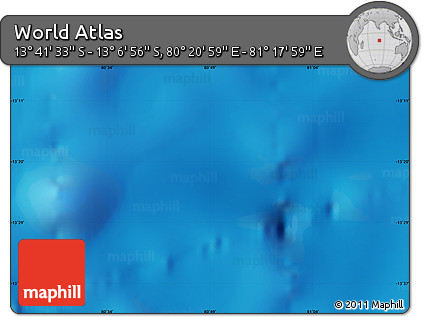Physical Map of the Area around 13° 24' 15" S, 80° 49' 29" E