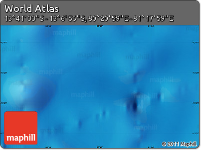 Physical Map of the Area around 13° 24' 15" S, 80° 49' 29" E
