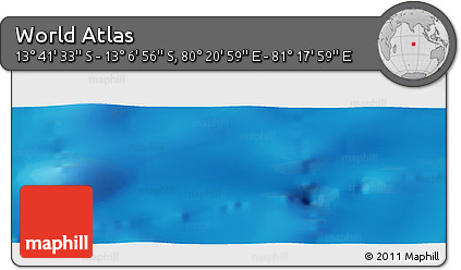 Physical Panoramic Map of the Area around 13° 24' 15" S, 80° 49' 29" E
