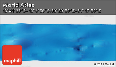 Physical Panoramic Map of the Area around 13° 24' 15" S, 80° 49' 29" E