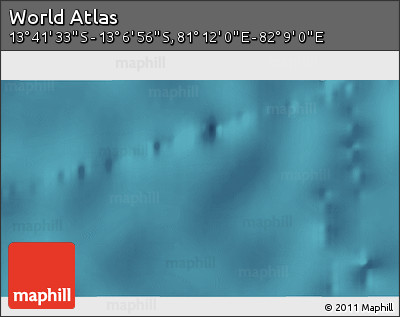Satellite 3D Map of the Area around 13° 24' 15" S, 81° 40' 30" E