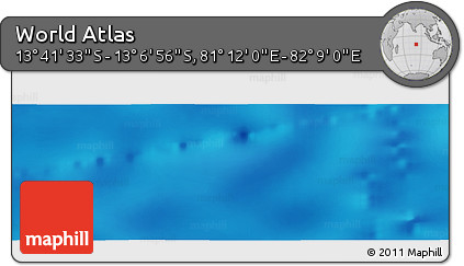 Physical Panoramic Map of the Area around 13° 24' 15" S, 81° 40' 30" E