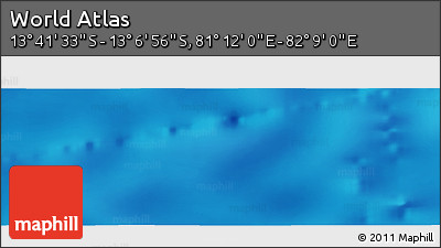 Physical Panoramic Map of the Area around 13° 24' 15" S, 81° 40' 30" E