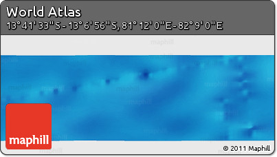 Physical Panoramic Map of the Area around 13° 24' 15" S, 81° 40' 30" E