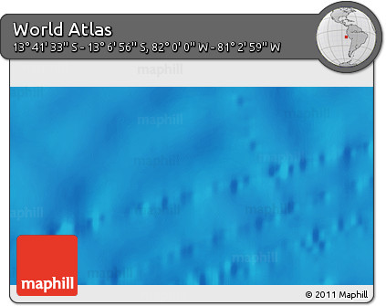 Physical 3D Map of the Area around 13° 24' 15" S, 81° 31' 30" W