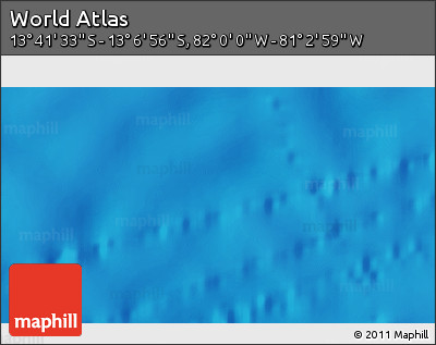 Physical 3D Map of the Area around 13° 24' 15" S, 81° 31' 30" W