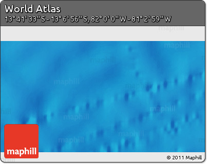 Physical 3D Map of the Area around 13° 24' 15" S, 81° 31' 30" W