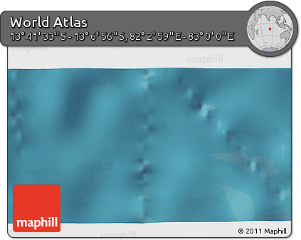 Satellite 3D Map of the Area around 13° 24' 15" S, 82° 31' 30" E