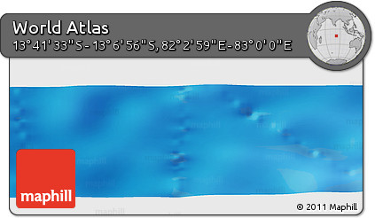 Physical Panoramic Map of the Area around 13° 24' 15" S, 82° 31' 30" E