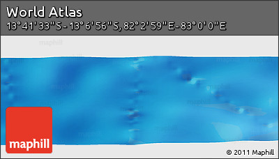 Physical Panoramic Map of the Area around 13° 24' 15" S, 82° 31' 30" E
