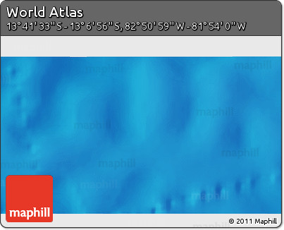 Physical 3D Map of the Area around 13° 24' 15" S, 82° 22' 30" W