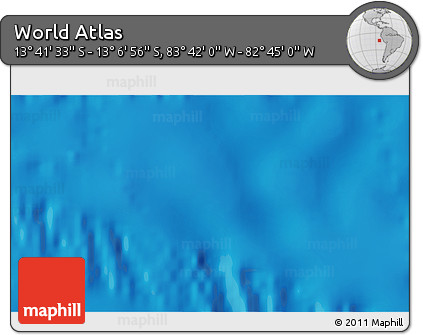 Shaded Relief 3D Map of the Area around 13° 24' 15" S, 83° 13' 29" W