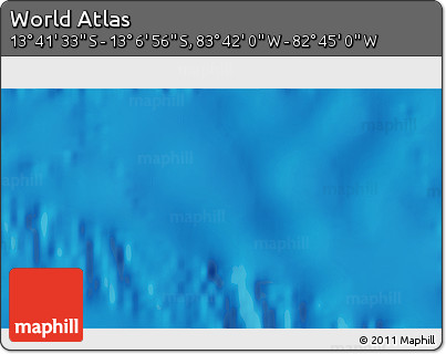 Shaded Relief 3D Map of the Area around 13° 24' 15" S, 83° 13' 29" W
