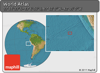 Satellite Location Map of the Area around 13° 24' 15" S, 83° 13' 29" W