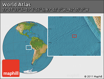 Satellite Location Map of the Area around 13° 24' 15" S, 83° 13' 29" W
