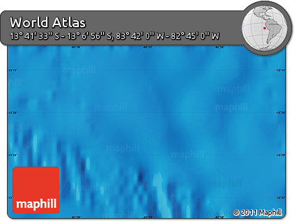 Shaded Relief Map of the Area around 13° 24' 15" S, 83° 13' 29" W