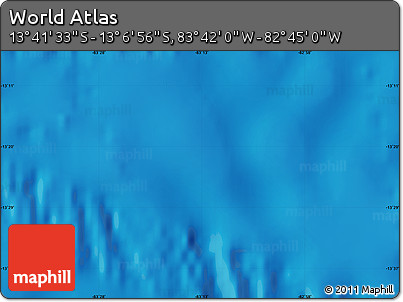 Shaded Relief Map of the Area around 13° 24' 15" S, 83° 13' 29" W