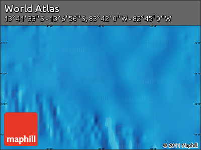 Shaded Relief Map of the Area around 13° 24' 15" S, 83° 13' 29" W