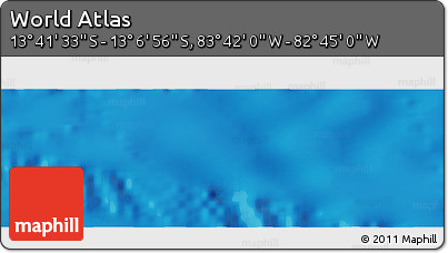 Shaded Relief Panoramic Map of the Area around 13° 24' 15" S, 83° 13' 29" W