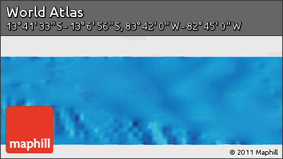 Shaded Relief Panoramic Map of the Area around 13° 24' 15" S, 83° 13' 29" W