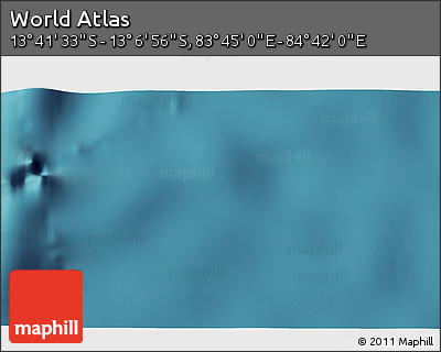 Satellite 3D Map of the Area around 13° 24' 15" S, 84° 13' 29" E