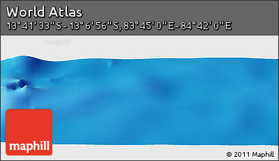Physical Panoramic Map of the Area around 13° 24' 15" S, 84° 13' 29" E