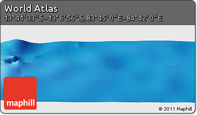 Physical Panoramic Map of the Area around 13° 24' 15" S, 84° 13' 29" E