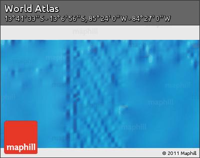 Physical 3D Map of the Area around 13° 24' 15" S, 84° 55' 30" W