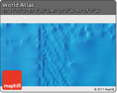 Physical 3D Map of the Area around 13° 24' 15" S, 84° 55' 30" W