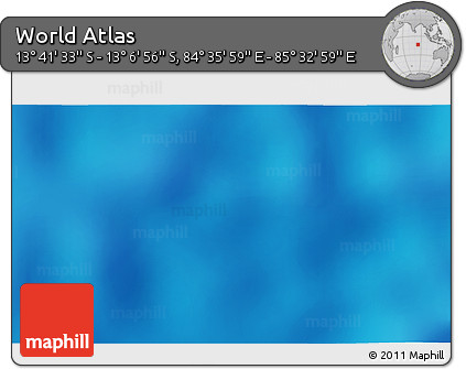 Shaded Relief 3D Map of the Area around 13° 24' 15" S, 85° 4' 29" E