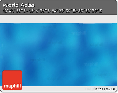 Shaded Relief 3D Map of the Area around 13° 24' 15" S, 85° 4' 29" E