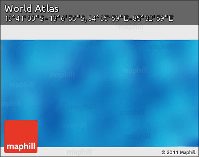 Shaded Relief 3D Map of the Area around 13° 24' 15" S, 85° 4' 29" E