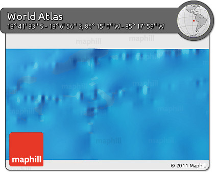 Physical 3D Map of the Area around 13° 24' 15" S, 85° 46' 30" W
